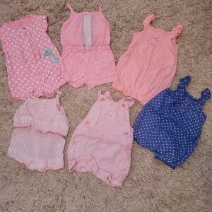 Carter's Pink Baby Romper Set
